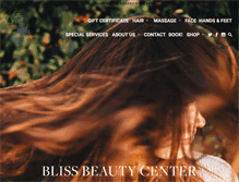Tablet Screenshot of blissbeautycenter.com